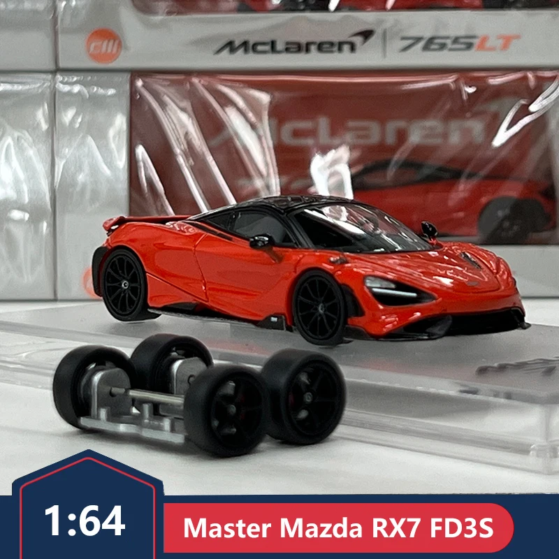 

Master 1:64 Mazda RX7 FD3S Amemiya Open Cover Edition Simulation Alloy Car Model Collection Ornament