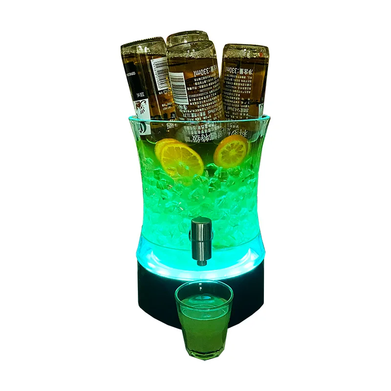 

Beer Barrel Coke Barrel Cocktail with Faucet Internet Celebrity Draft Beer Container Light-Emitting Wine Cannon