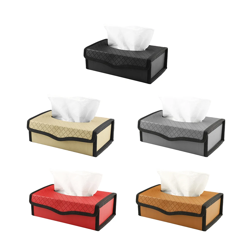 

Коробка для салфеток из искусственной кожи, черная, розовая, коробка-Держатель салфеток в машину, для дома, офиса, автомобиля