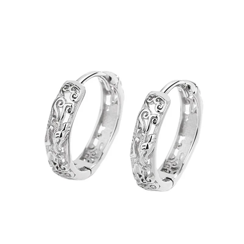 S925Стерлинговое серебро Good Fortune женские и зажимы для ушей национальные модные