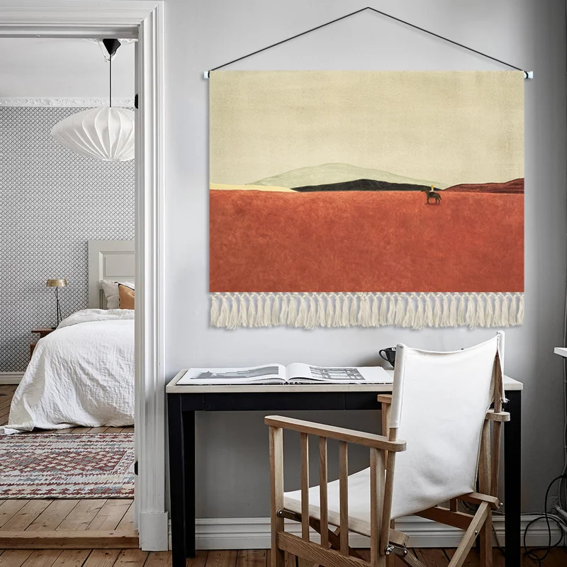 

French Abstract Oil Painting Tapestry Dining Room Bedroom Living Room Simple Decoration Hanging Cloth Layout Fabric Paint X720Y