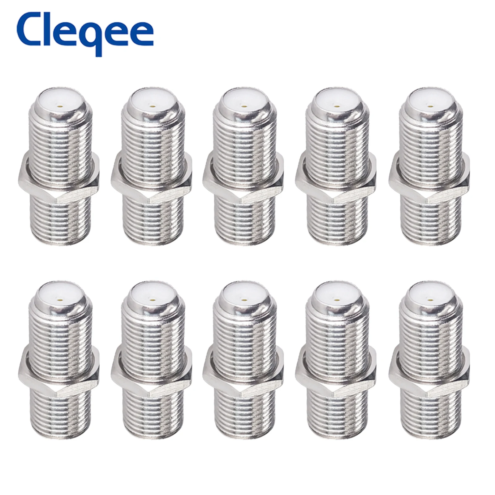 

Cleqee 10 шт., соединительная муфта типа F, модель RG6 или RG59 SMA RF F K/K, коаксиальный разъем