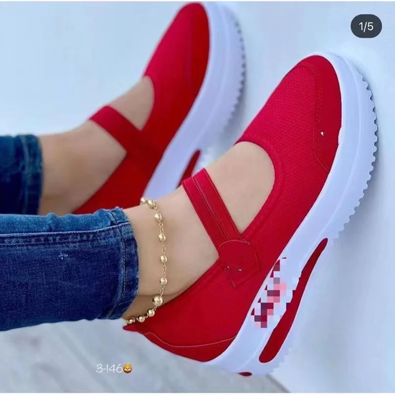 2022 New Sneakers Ladies Casual Shoes Ladies Vulcanized Shoes Hook Breathable Ladies Shoes Ladies Outdoor Walking Zapatos Mujer