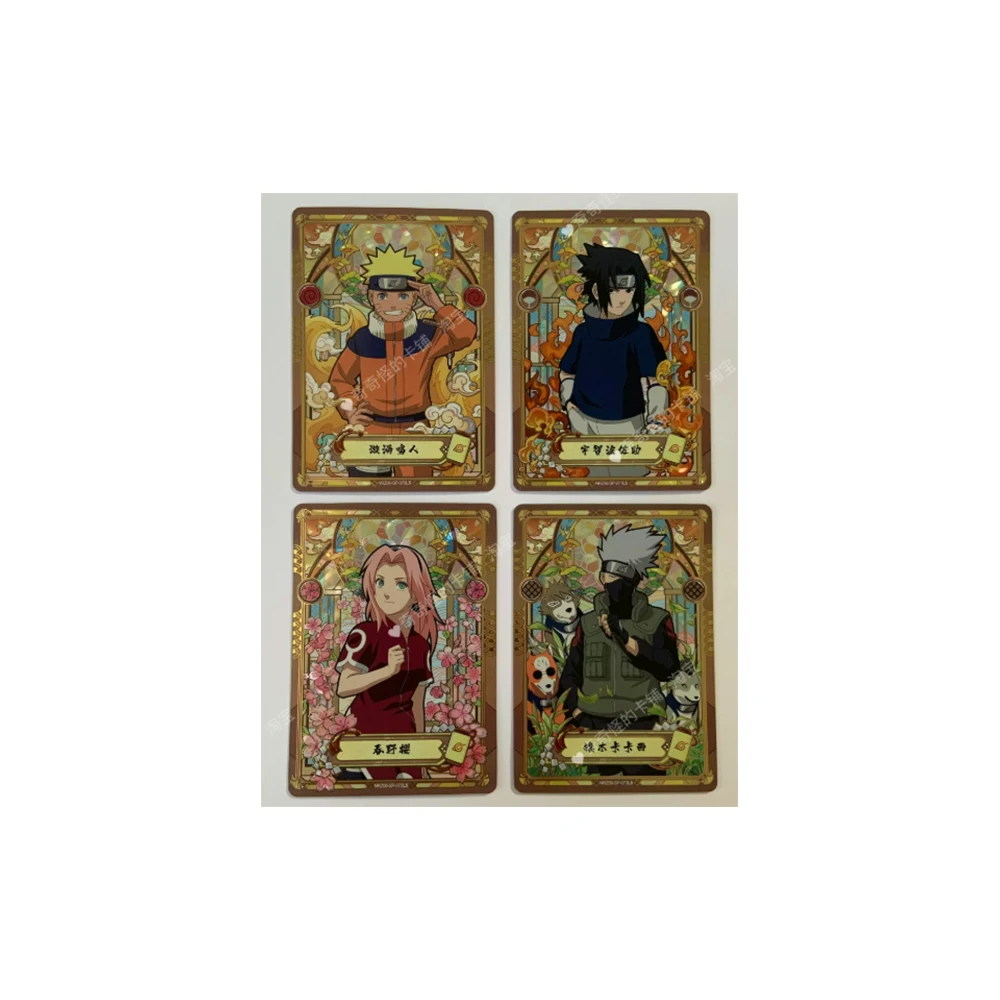 Фото Коллекционные карточки NARUTO LR MR: Харуно Сакура, Учиха Саске, Сенджу Хаширама, Хьюга Хината, Джирайя. Красочные блестящие праздничные аниме-карточки. №5