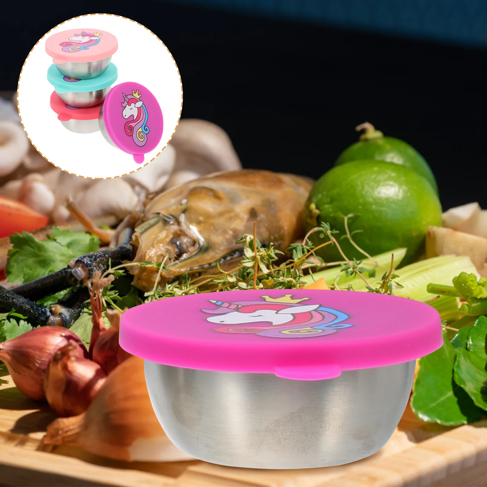 

Sauce Bowl Cups Bowls Dipping Containers Stainless Steel Condiment Dish Metal Dishes Lidsdessert Seasoning Dip Serving Appetizer