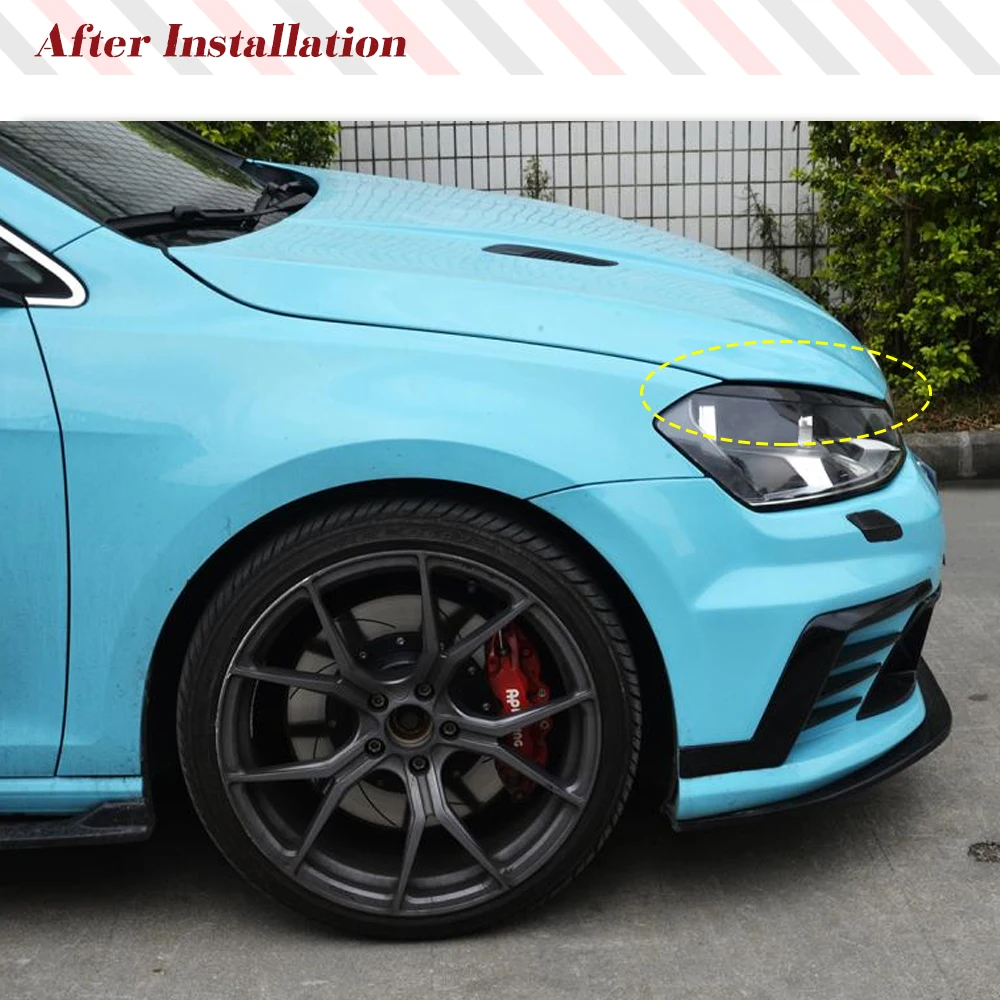 Сухие фары из углеродного волокна веки ресницы отделка бровей наклейка для VW GOLF 7