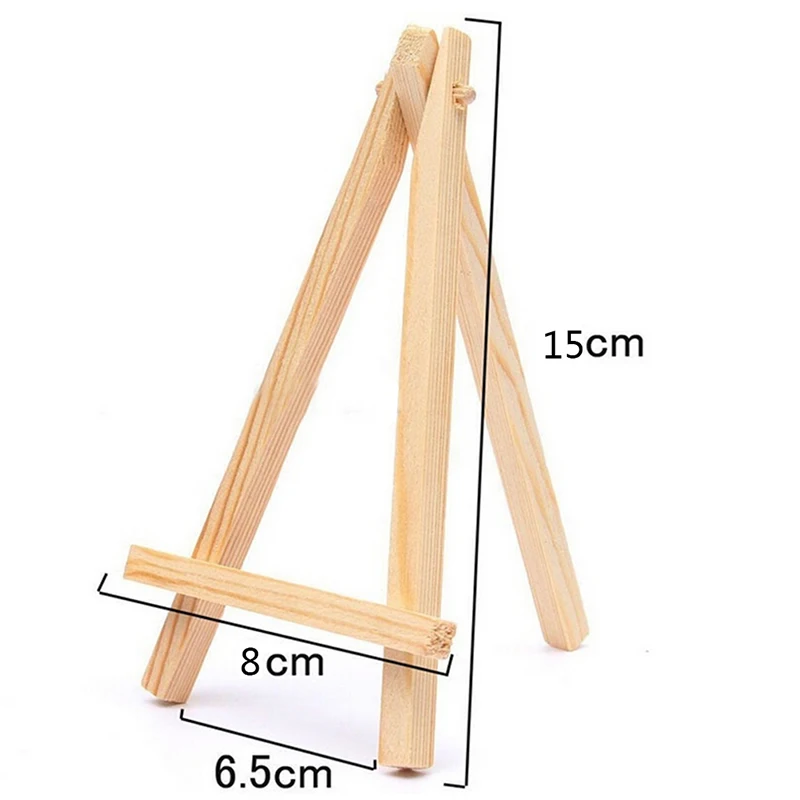 

1Pc 8*15cm Mini Wood Artist Tripod Painting Easel For Photo Painting Postcard Display Holder Frame Cute Desk Decor