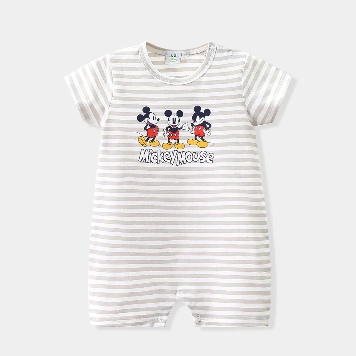 Комбинезон для новорожденных в полоску с Микки и Минни |
