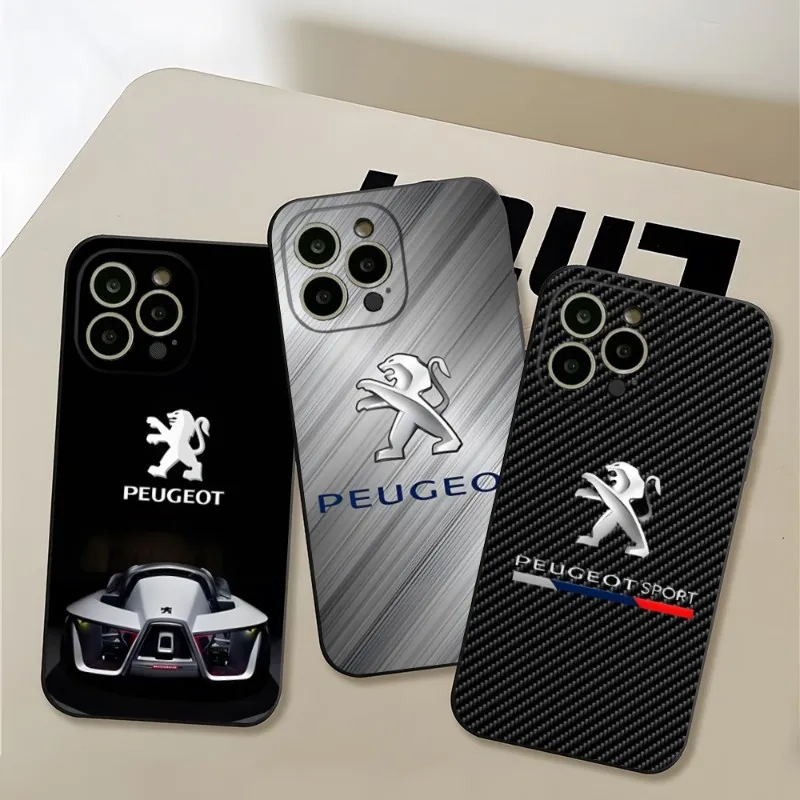 New Car Peugeots Phone Case Luxury Design For Apple Iphone 14 Pro Max 12 Mini 11 13 Xr X Xs 6s 7 8 Plus Back Cover