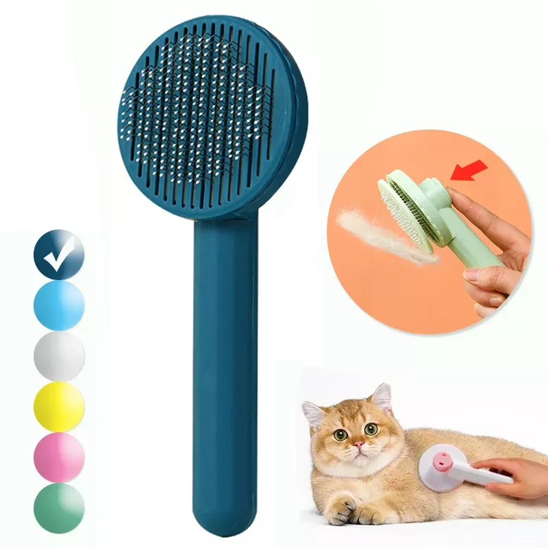 

2022New Cat Brush Pet Grooming Brush for Cats Remove Hairs Pet Cat Hair Remover Pets Hair Removal Comb Puppy Kitten Grooming Acc