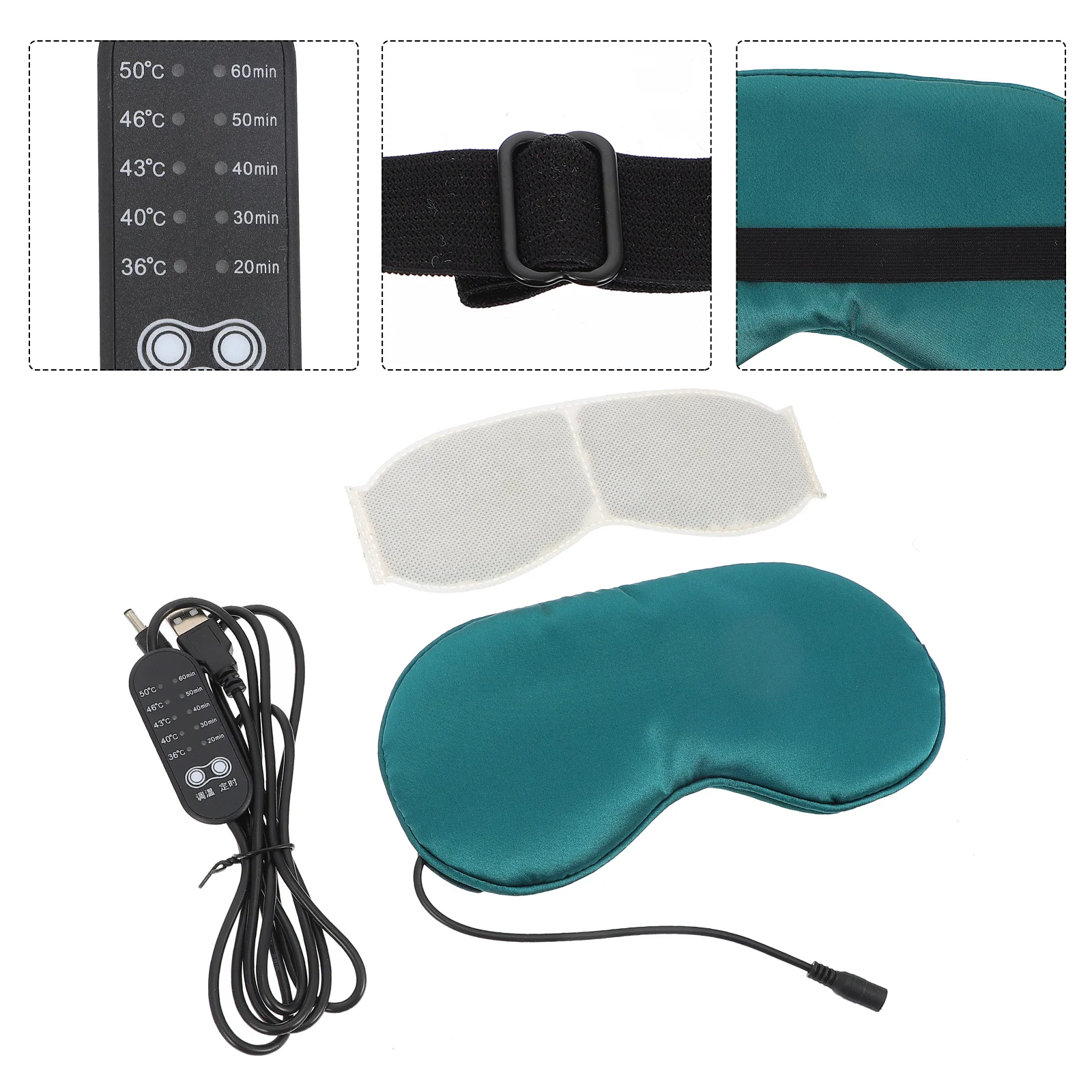 Electric USB Heating Eye Mask Moxa Warm Steam Dry Eye Mask Rechargeable Sleeping Rest Aid Eye Mask Relax Beauty Tools