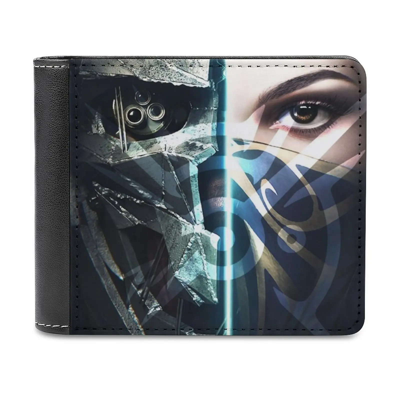 

Dishonor 2-Corvo кожаный кошелек Эмили, короткие тонкие мужские кошельки, бумажники для денег и кредитных карт, мужской кошелек Dishonored 2 Corvo Emily