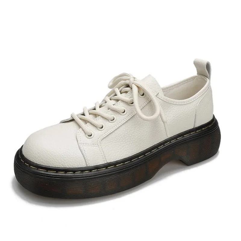 Low-Top Leather Martin Boots British Style Thick-Soled Oxfords Shoes For Women Platform School Uniform Jk Student Shoes