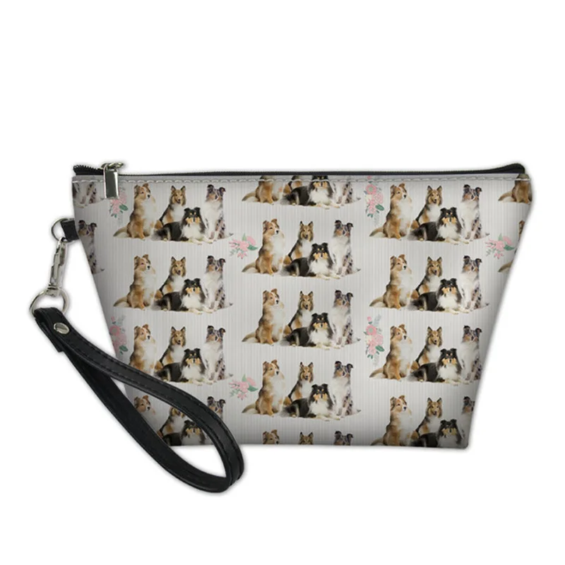 

Woman Cosmetic Organizer Bag Makeup Bags Sheltie-Dog 3D Print Ladies Cosmetic Bag Fashion Women Multifunction Beauty Make Up Bag