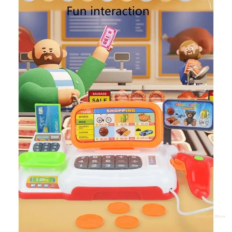 Y4UD для девочек ролевая игра игрушка супермаркета детский супермаркет кассовый