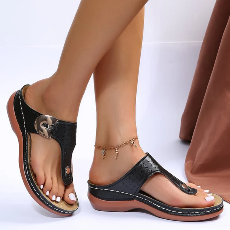 

Women Summer Sandals Female Fashion Peep Toe Shoes Ladies Open Toe Retro Sandals Breathable Wedge Shoes Plus Size