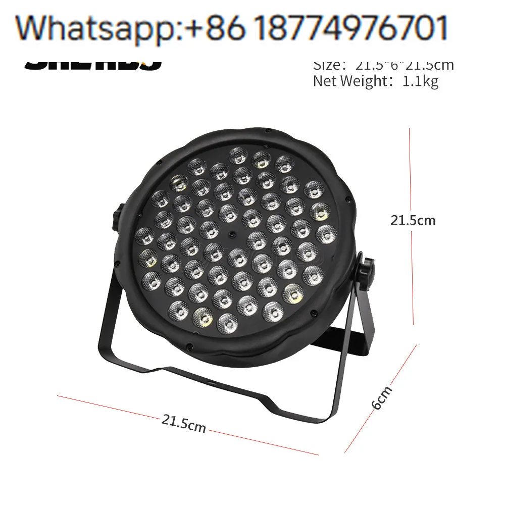 Фото SHEHDS 54 LED Par DMX Slient Slim Wash 54x3W RGBW для свадеб, диджеев, уличного освещения и сцены №1