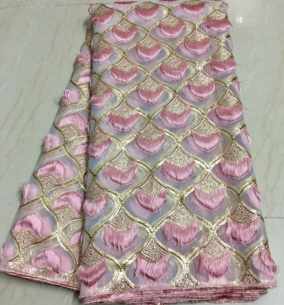 2020 Последний 3D-кружевная ткань африканского высокого качества Французская сетчатая кружевная ткань сетчатая нигерийская KYY20112A.