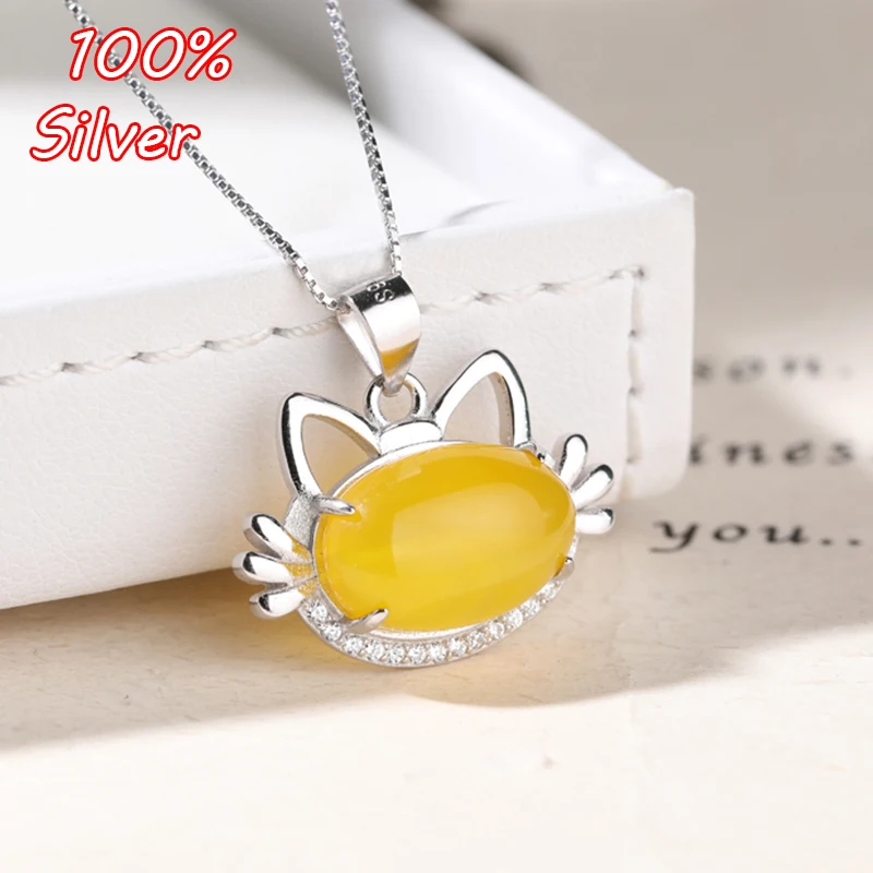 

925 sterling silver Color pendant 10*14mm cabochon blank empty tray, cat fashion jewelry jewelry accessories wholesale