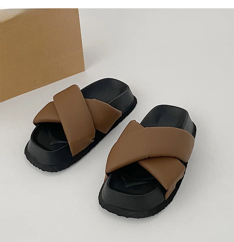 

Сланцы женские на толстой мягкой подошве, сандалии на платформе, Нескользящие, пляжные тапочки, летняя обувь, 2023