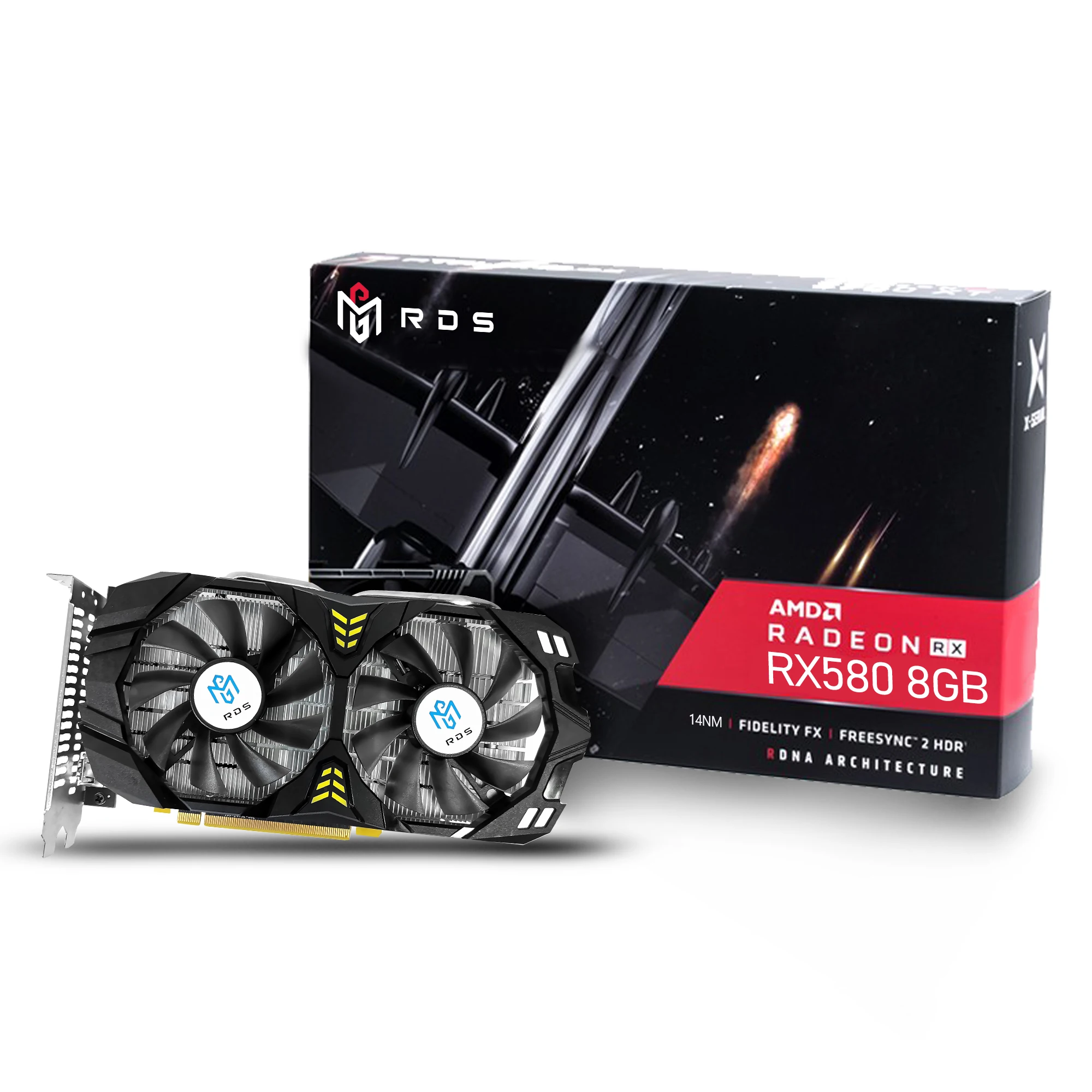 

RX 580 8GB Graphics Card 2048SP 256Bit GDDR5 RX580 Video Card Mining PCI Express 3.0 16X GPU Desktop PC Game HDMI Videocard