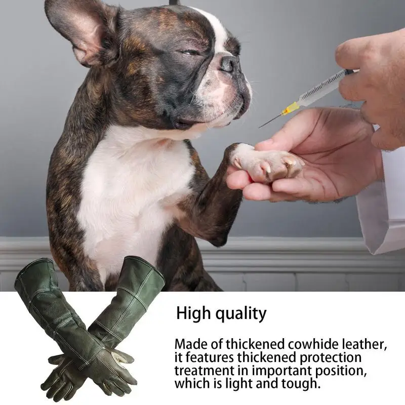

Pet Gloves Bite-resistant Anti-Scratch Leather Protective Cleaning Gloves For Dog Cat Bird Snake Garden Work Accessories