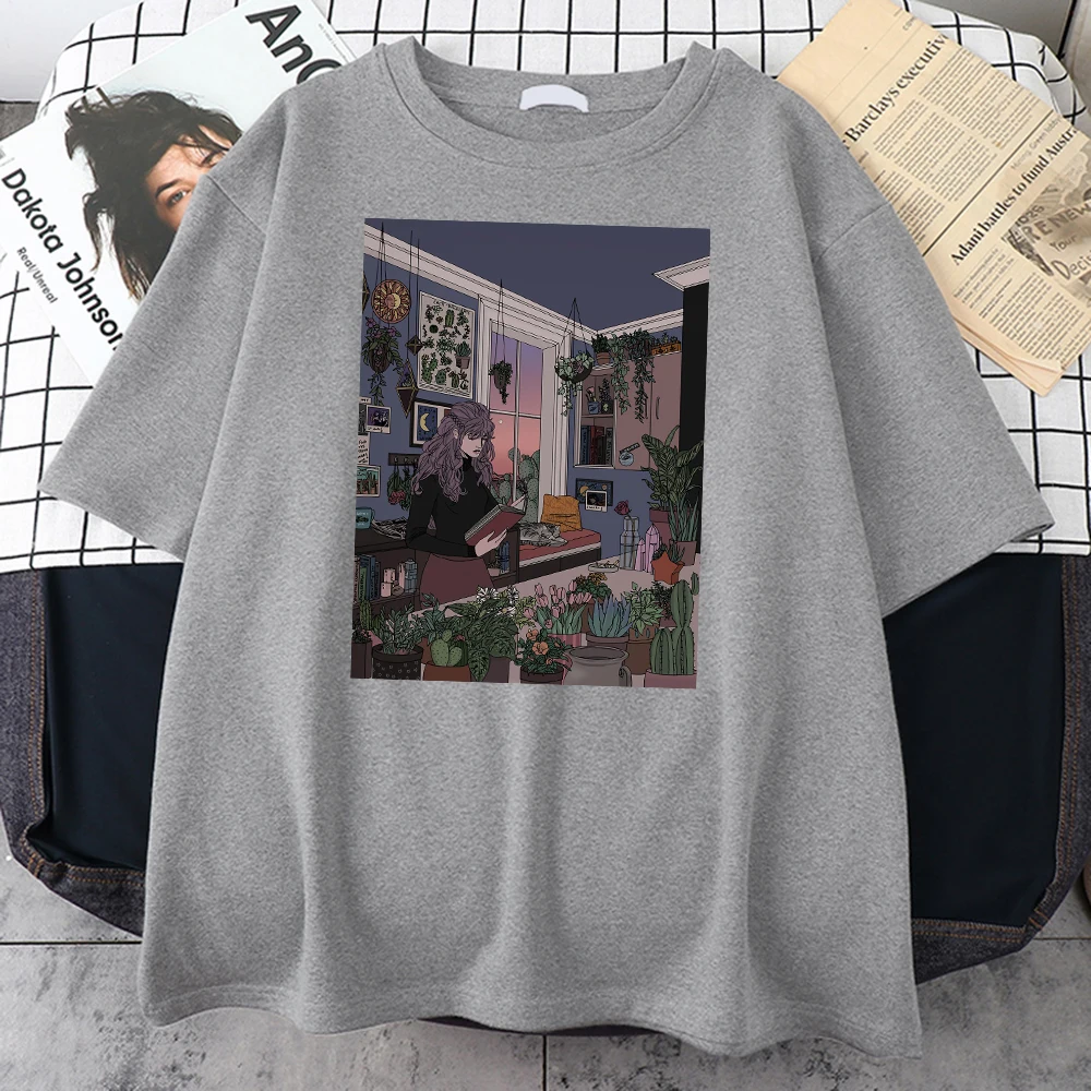 

Футболка мужская с принтом «закатывающийся дом», модная дышащая Повседневная рубашка оверсайз, с длинными рукавами