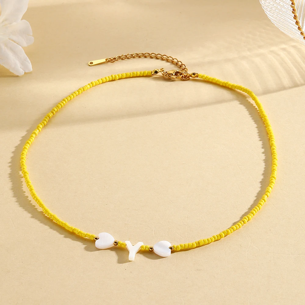 10 шт. минималистичное бонийское стильное 26 имя любовь ракушки буквы розовый