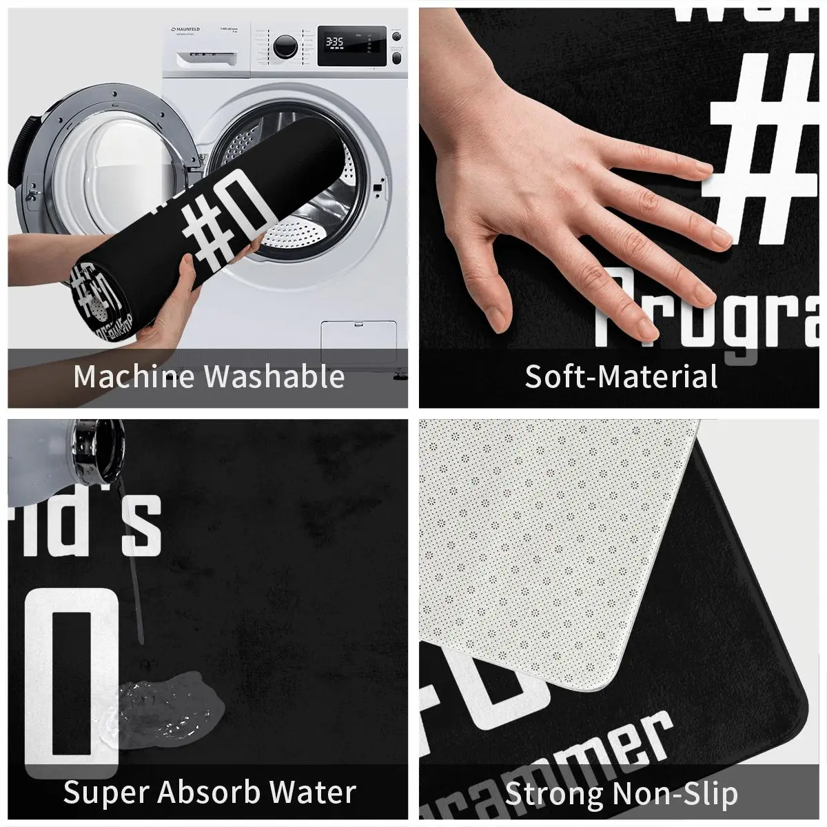 Операционная система Linux Tux Пингвин нескользящий коврик для двери