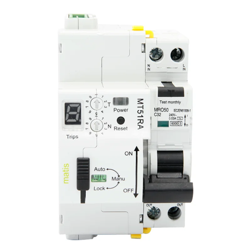 

MT51RA remote control Auto recloser circuit breaker ATS with delay timer