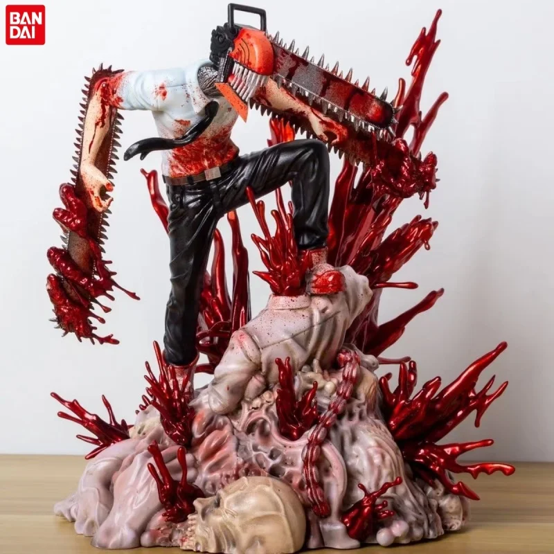 

Аниме-фигурка бензопилы Bandai, 29 см, фигурка Denji, коллекционная компьютерная фотография, украшение для кукол, декоративные игрушки, подарки