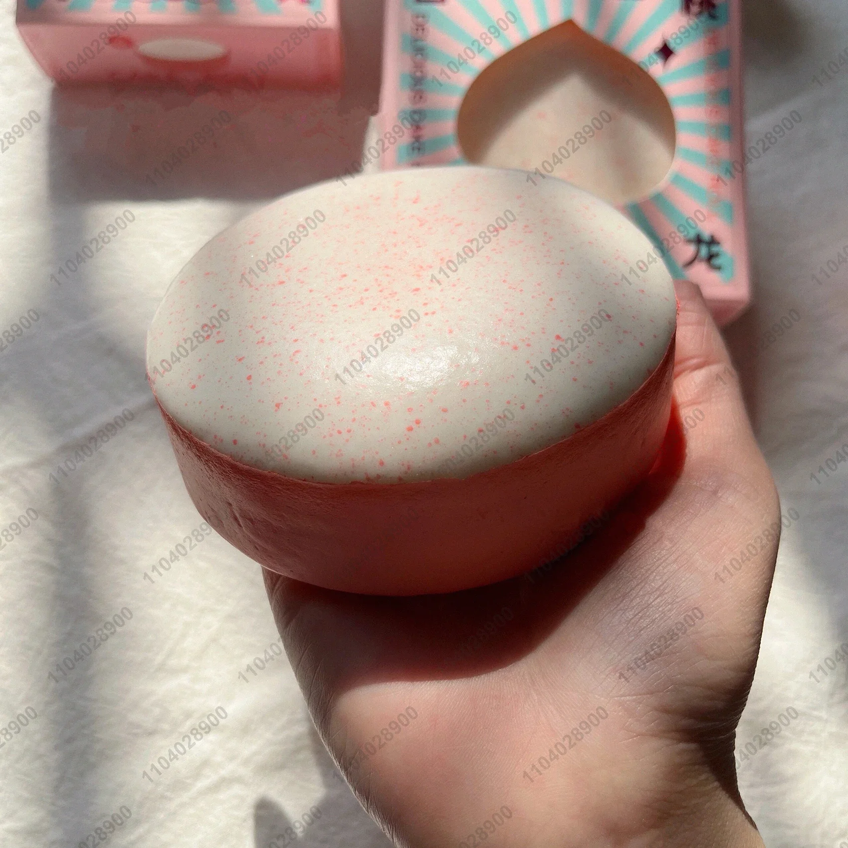 Персиковый торт Сжимаемый медленно Восстанавливающий Форму Шоколад брикет хлеб