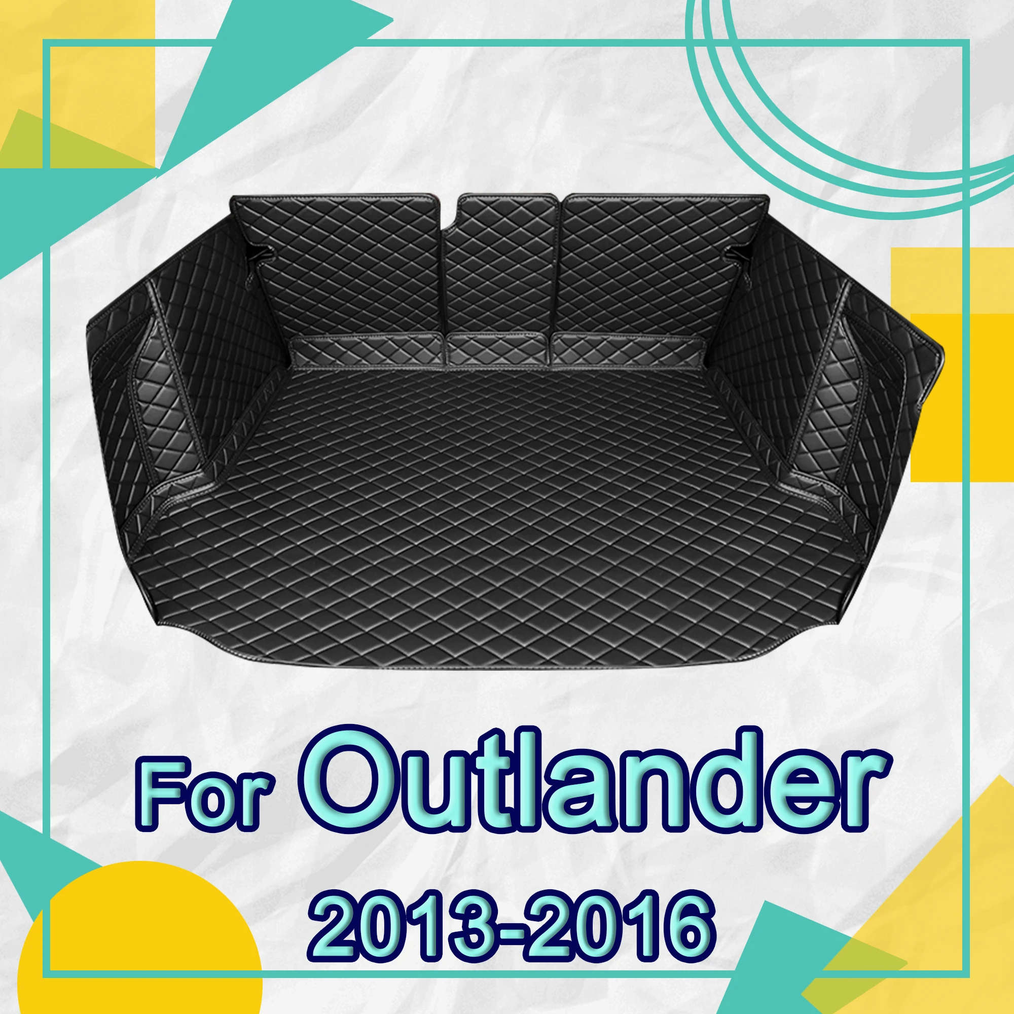 

APPDEE Car trunk mat for Mitsubishi outlander FIVE SEAT 2013 2014 2015 2016 Cargo Liner Carpet Interior Parts Accessories Cover