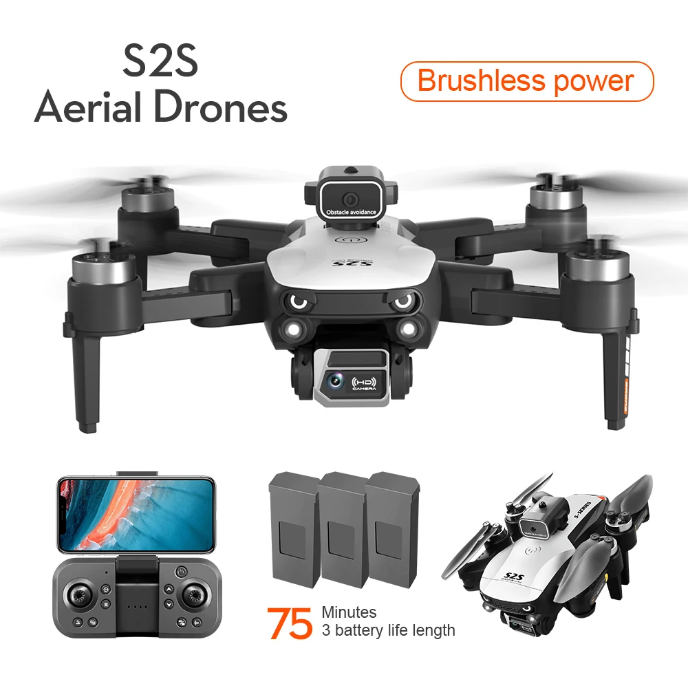 

S2S Drone 6K HD Dual Camera Professional Aerial Photography Optical Flow Positioning Brushless Helicopter Foldable RC Quadcopter