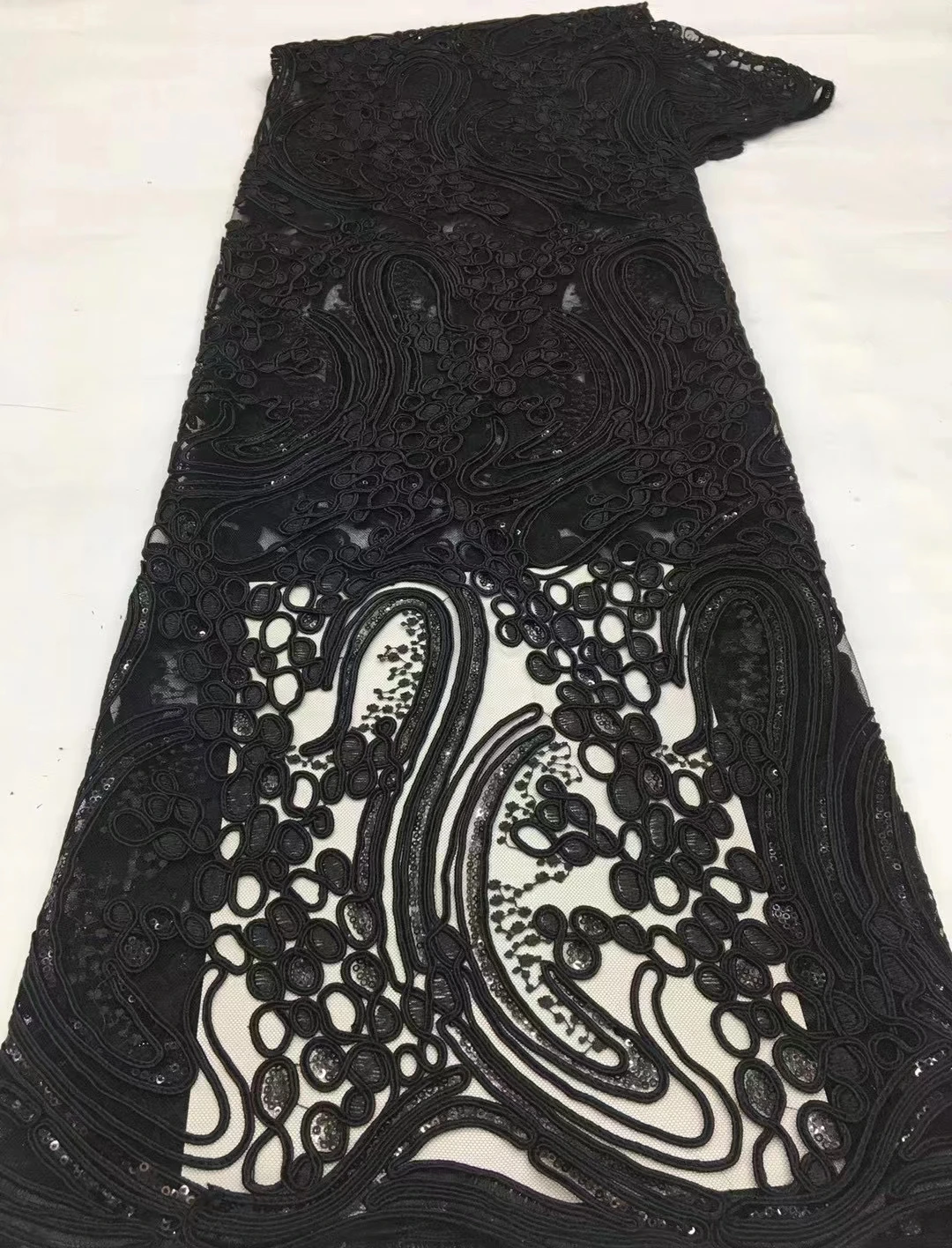 Роскошная кружевная сетчатая ткань rench с бусинами и блестками роскошное вечернее