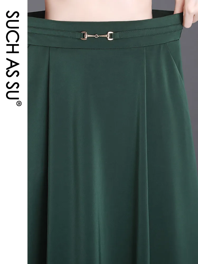 Юбка как у SU весна-осень Высококачественная Женская атласная плиссированная