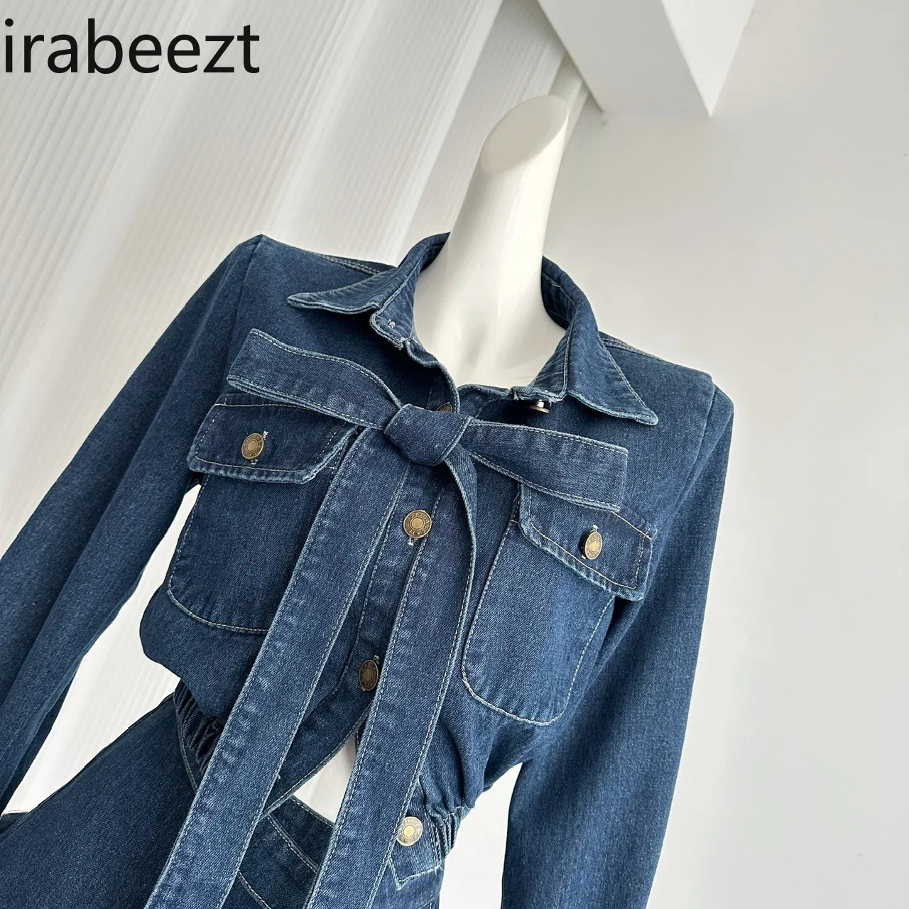 Корейский темпераментный комплект для женщин Осенний облегающий топ с отложным