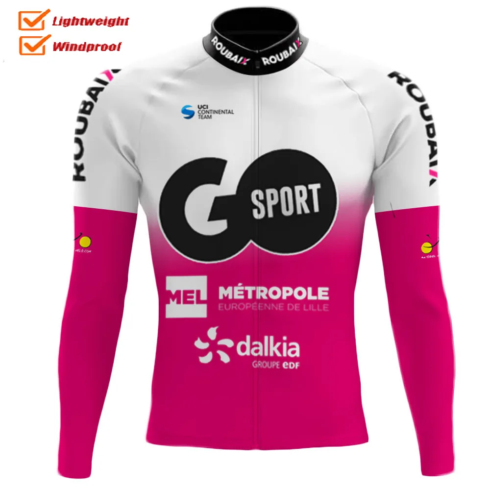 

2022 Roubaix Team Wind Vest Cycling Jacket Windproof France Pro Road Cycling Jerseys Long Sleeve Coat aaay MTB Maillot