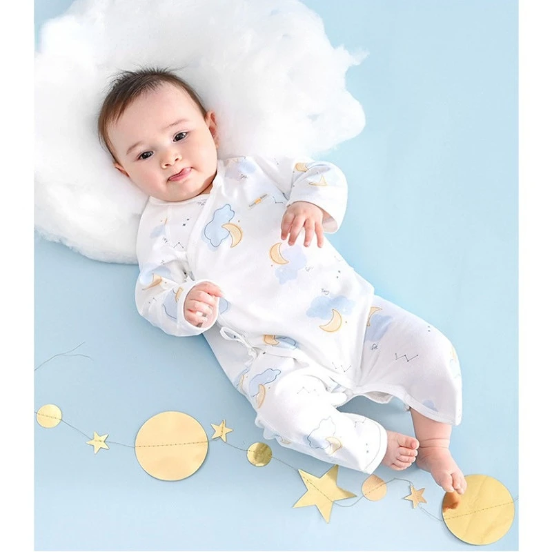 

Летняя хлопковая одежда для новорожденных, футболки с длинными рукавами и мультяшными животными, шорты, костюмы, боди для мамы и детей от 0 до 6 месяцев