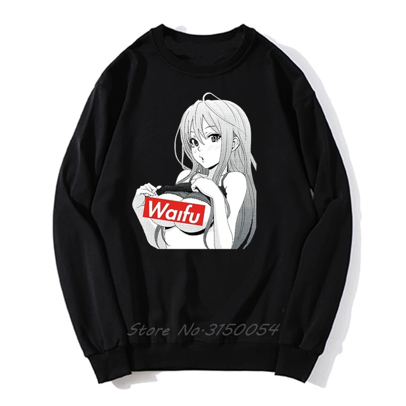 

Японский аниме Waifu Сексуальная толстовка с капюшоном Ahegao графический принт для мужчин унисекс пуловер толстовка с принтом уличная одежда