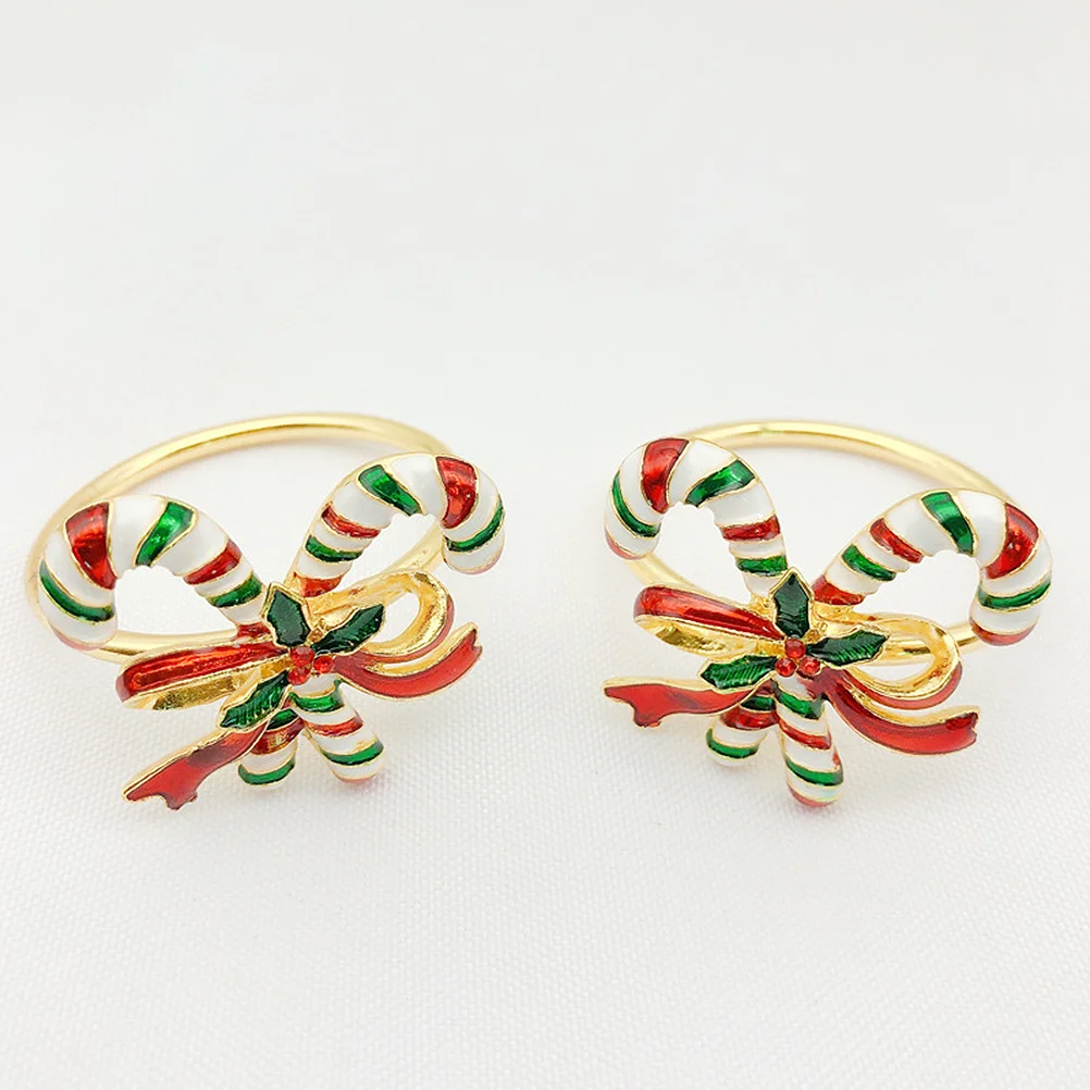 

1Pc Christmas Napkin Ring Festive Napkin Circle Alloy Serviette Buckles for Wedding Banquet Party