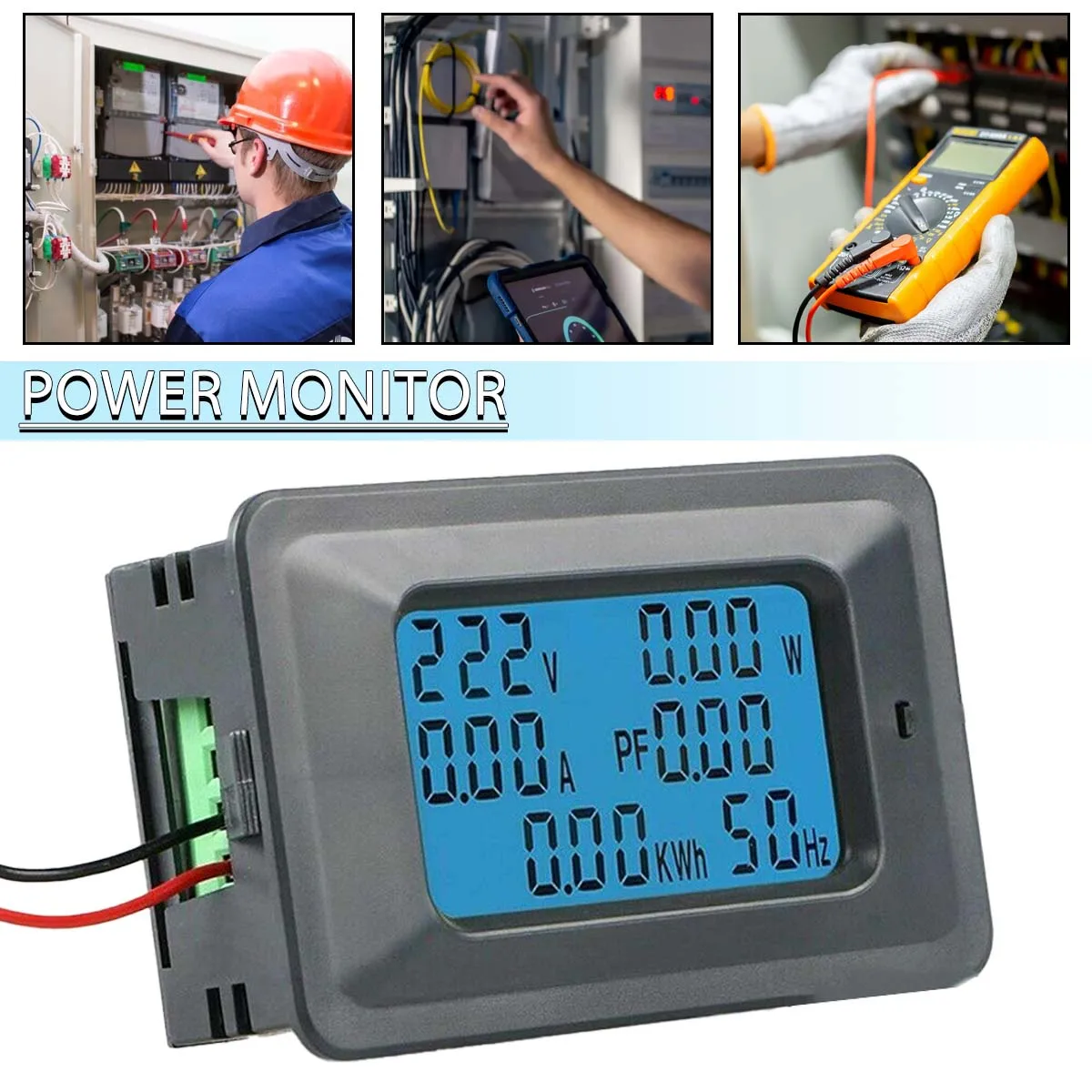 

Brand New 100A LCD Digital Watt Power Voltage Meter Monitor Overload Alarm Reset Energy Power Alarm Threshold Preset Function