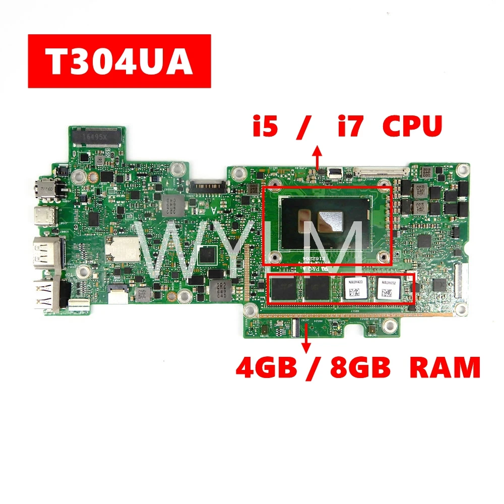 

Материнская плата T304UA _ BD._ 8 ГБ/16 ГБ RAM I5-7200/I7-7500U CPU для ASUS T304U T304UA, материнская плата ноутбука 90NB0E70-R01302, тест ОК