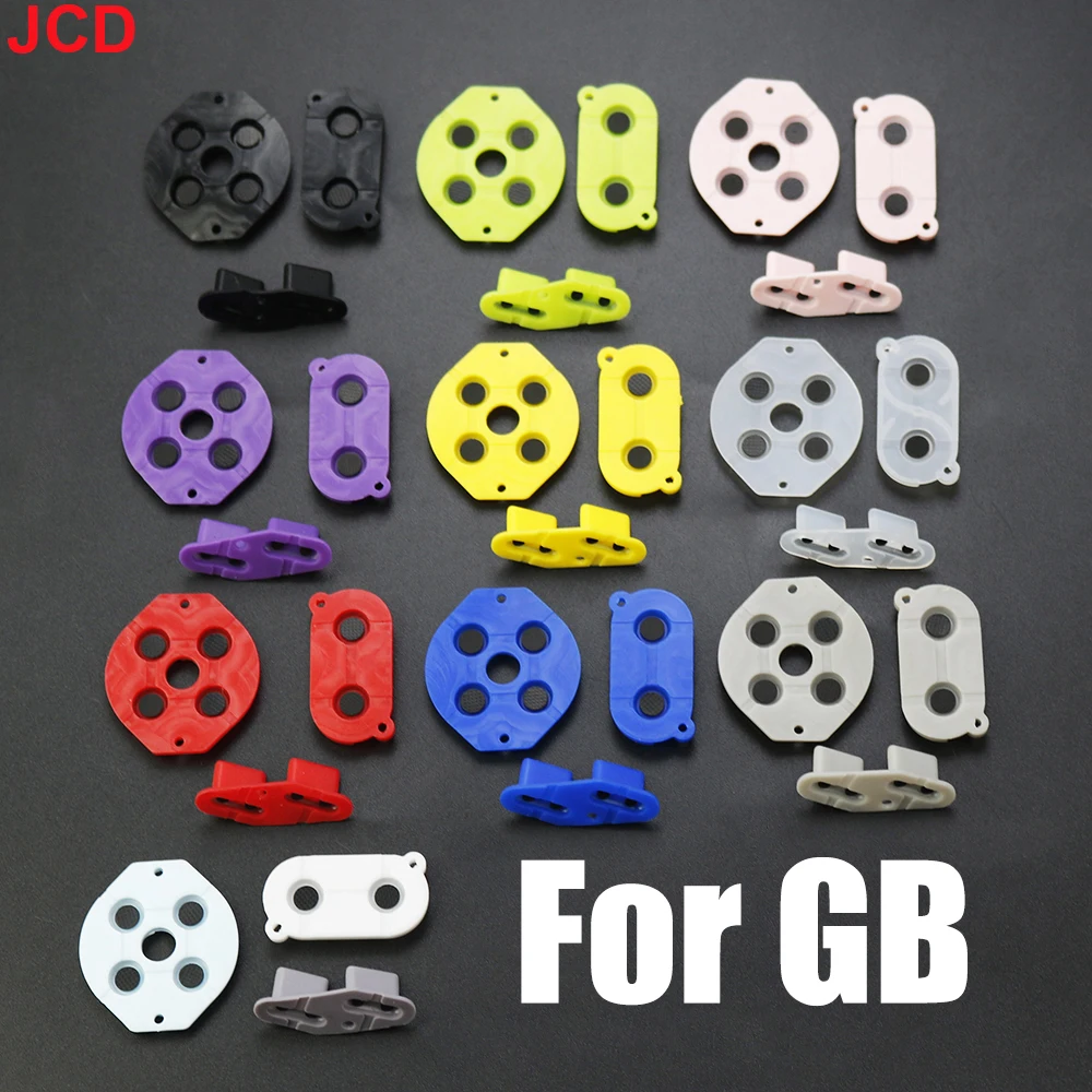 Фото JCD 1 комплект для Game Boy GB DMG-01 Проводящие резиновые силиконовые кнопки D-pad для Game boy GB желтый зеленый синий розовый №1