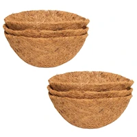 6pcs 10in half round coco coir liner half circle coconut fiber replacement liners for hanging baskets garden flower pot