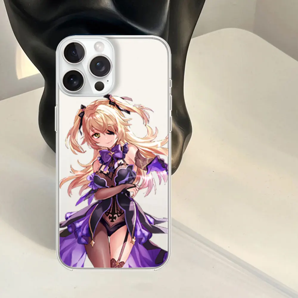 Чехол для телефона iPhone 12 11 13 14 15 16 F-Fischl Game Von L-Luftschloss N-Narfidort Max Pro Plus прозрачный