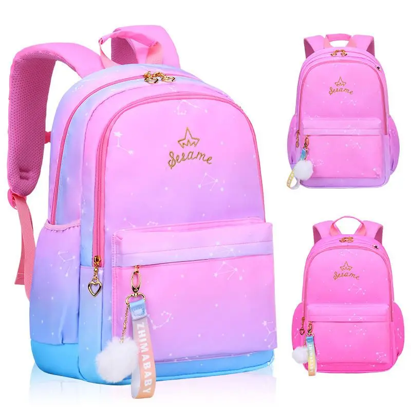 Primary schoolbag girl waterproof Children bookBag for women backpack princess student Bagpack kid 3-6 year Gradient Color sac