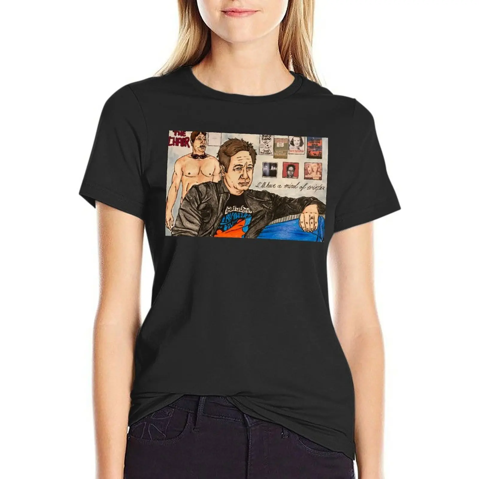 David Duchovny в стуле футболки funnys Эстетическая одежда Женская мода