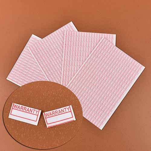 

1000pcs/5sheet Warranty Void If Removed Sticker Security Seal Red Color Rectangle Shape Fragile Label Size 10mm*5mm