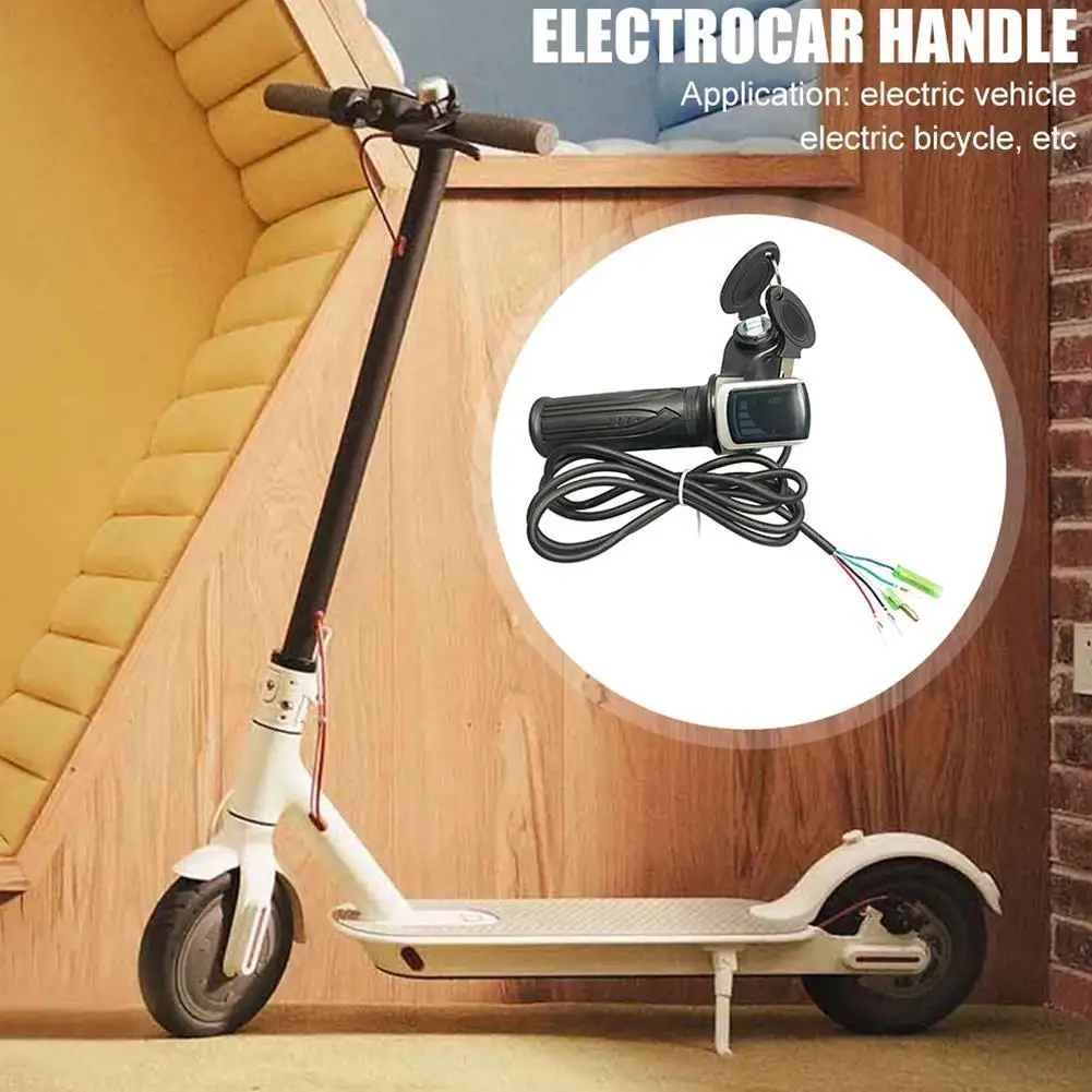 

36V 48V 60V Electric Scooter Bike Speed Adjustment Handle With Key Lock Display Handle Divides LCD Grip